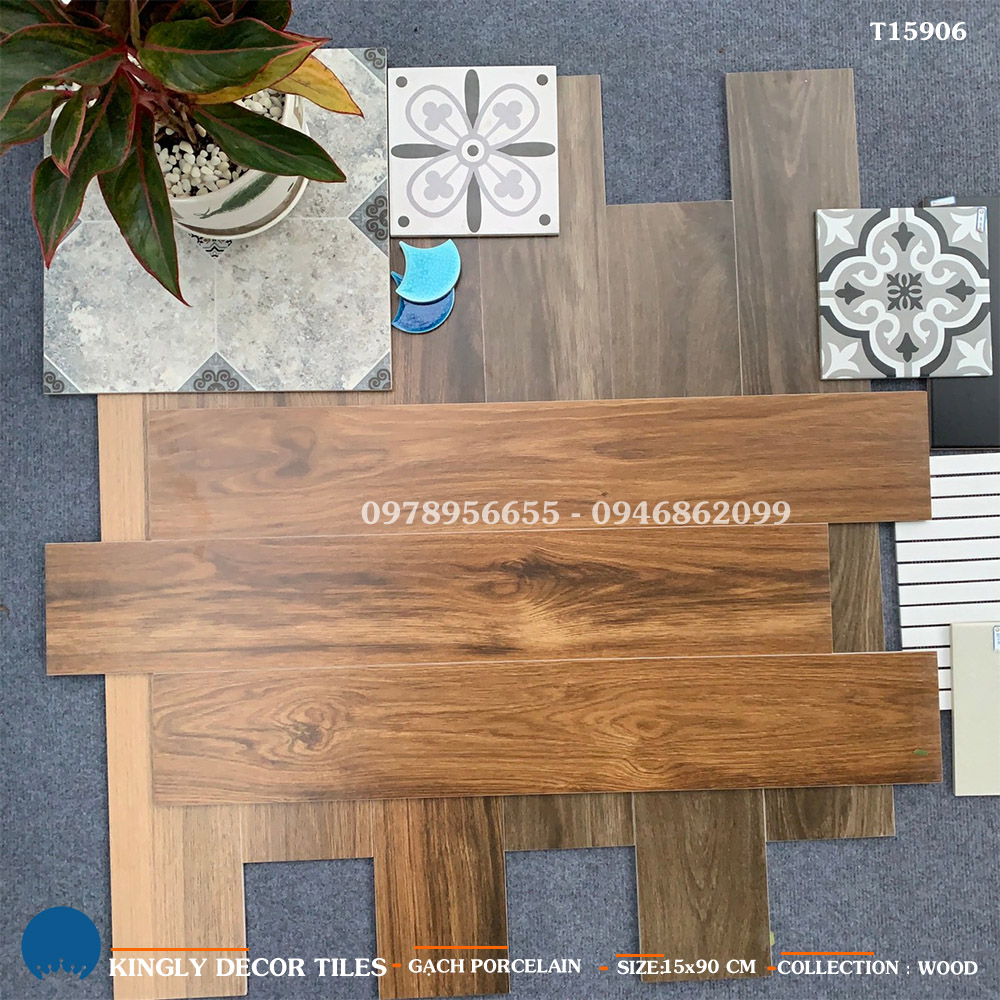 Gạch vân gỗ Trung Quốc 15x90 T15906